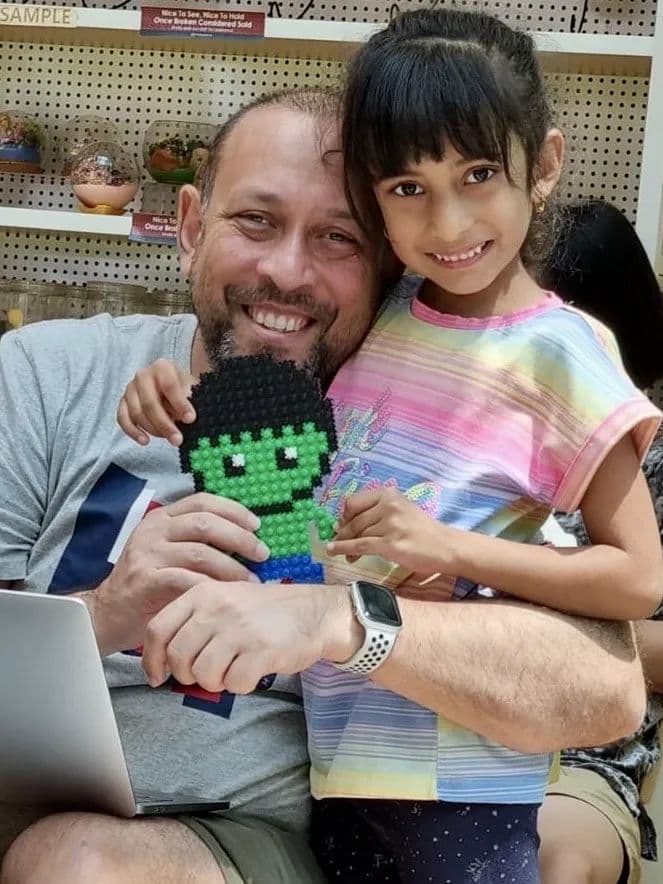 Sandeep Kaistha with his daughter Samaira